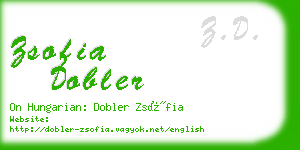 zsofia dobler business card